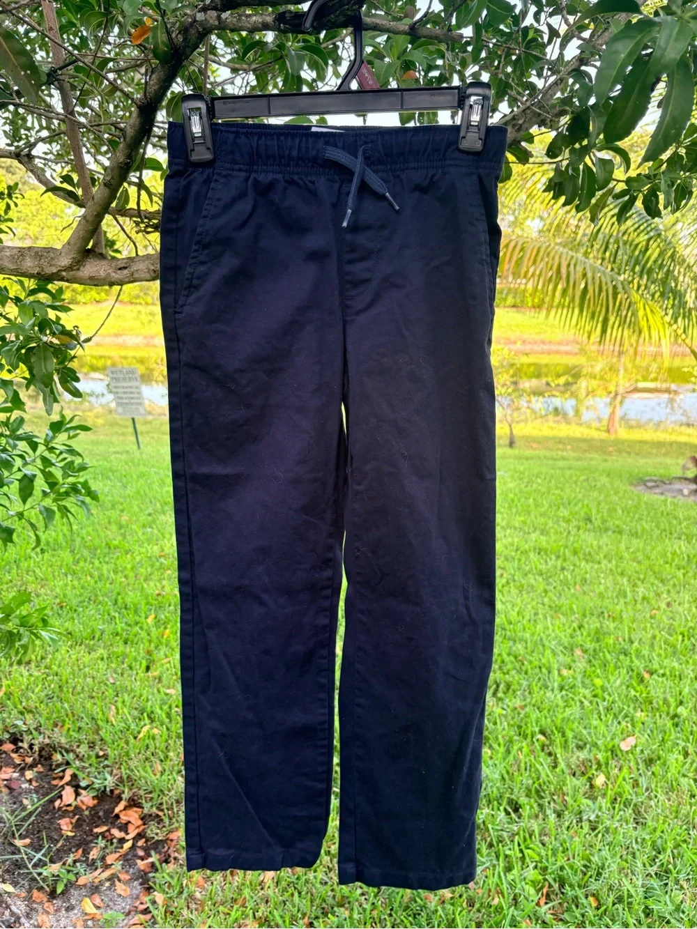 Old Navy kids Dark Navy Drawstring Chinos
